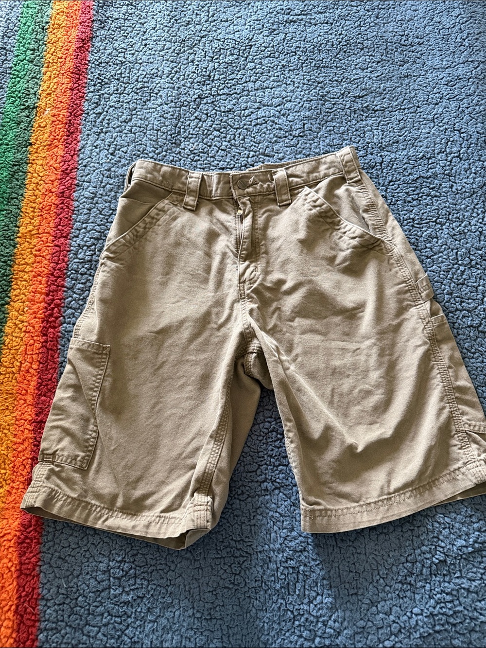 Men's Khaki Cargo Shorts - Classic Casual Wear